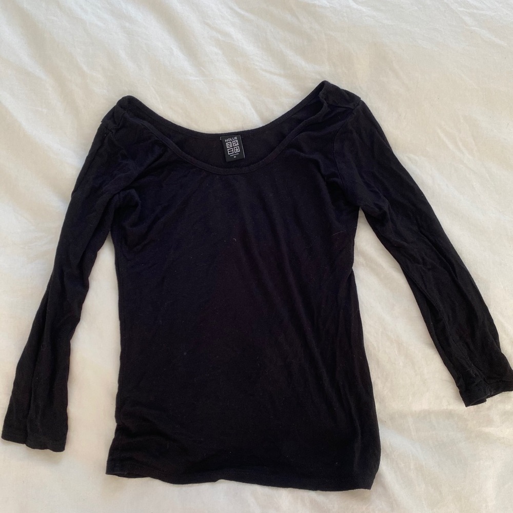 Nollie Black Fitted 3/4 Length Shirt